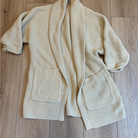 Cream oat 3/4 sleeve chunky knit sweater The Skinny x Jillian Harris - Picture 3 of 3